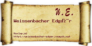 Weissenbacher Edgár névjegykártya